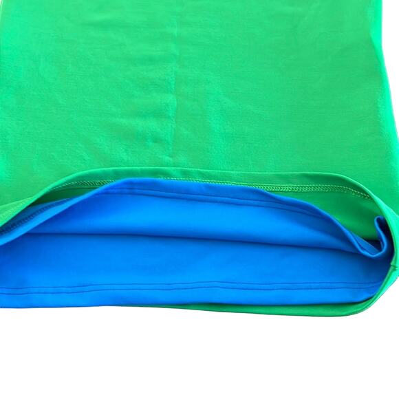 Body Wrappers Reversible Green/Blue Halter Dance Top Adult Size Medium Stretch - Picture 7 of 9